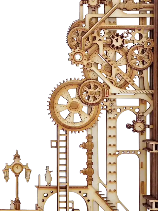 Engrenages & rouages steampunk, METEM Detail de l'oeuvre en bois METEM, tableau artistique sur le thème steampunk. Engrenages et rouages.
